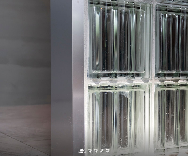 森森品築Q19 Doric 3D玻璃空心磚住宅空間設計案例分享 - 自然且卓越的森森玻璃磚職人工程，滿足設計師細膩的規劃，讓您自在的生活在美好的空間。