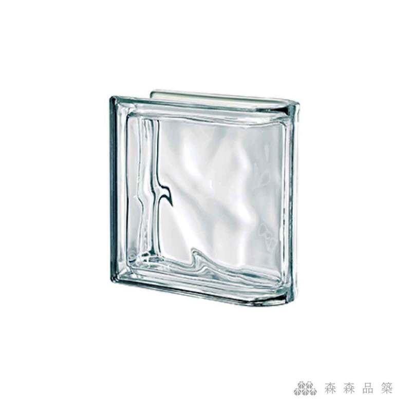 SEVES空心玻璃磚-TER lineare O Met金屬塗層水波紋空心玻璃收邊磚