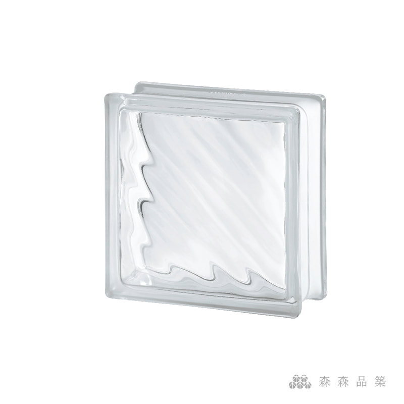 SEVES空心玻璃磚-內紋理花色-1908 斜水紋空心玻璃磚