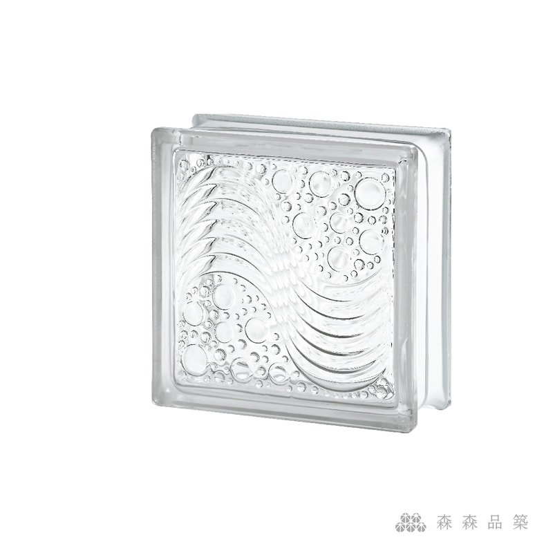 SEVES空心玻璃磚-內紋理花色-1908(S) 氣泡紋空心玻璃磚