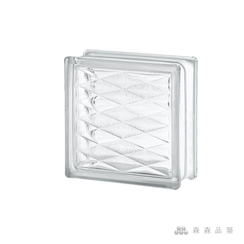 SEVES空心玻璃磚-內紋理花色-1908 (ZP) 網形紋空心玻璃磚